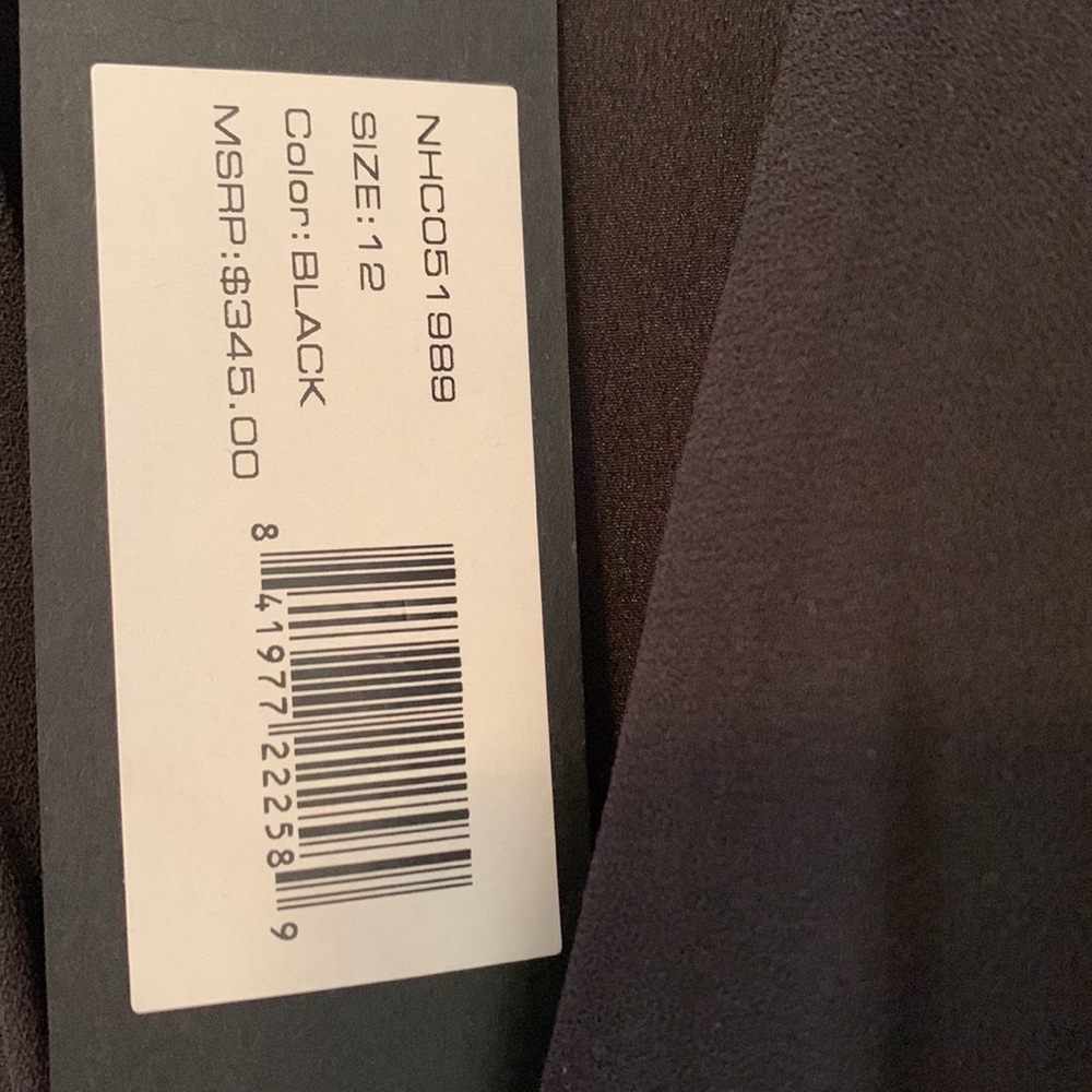 Halston Heritage low v neck, tuxedo mini dress. - Picture 4 of 6